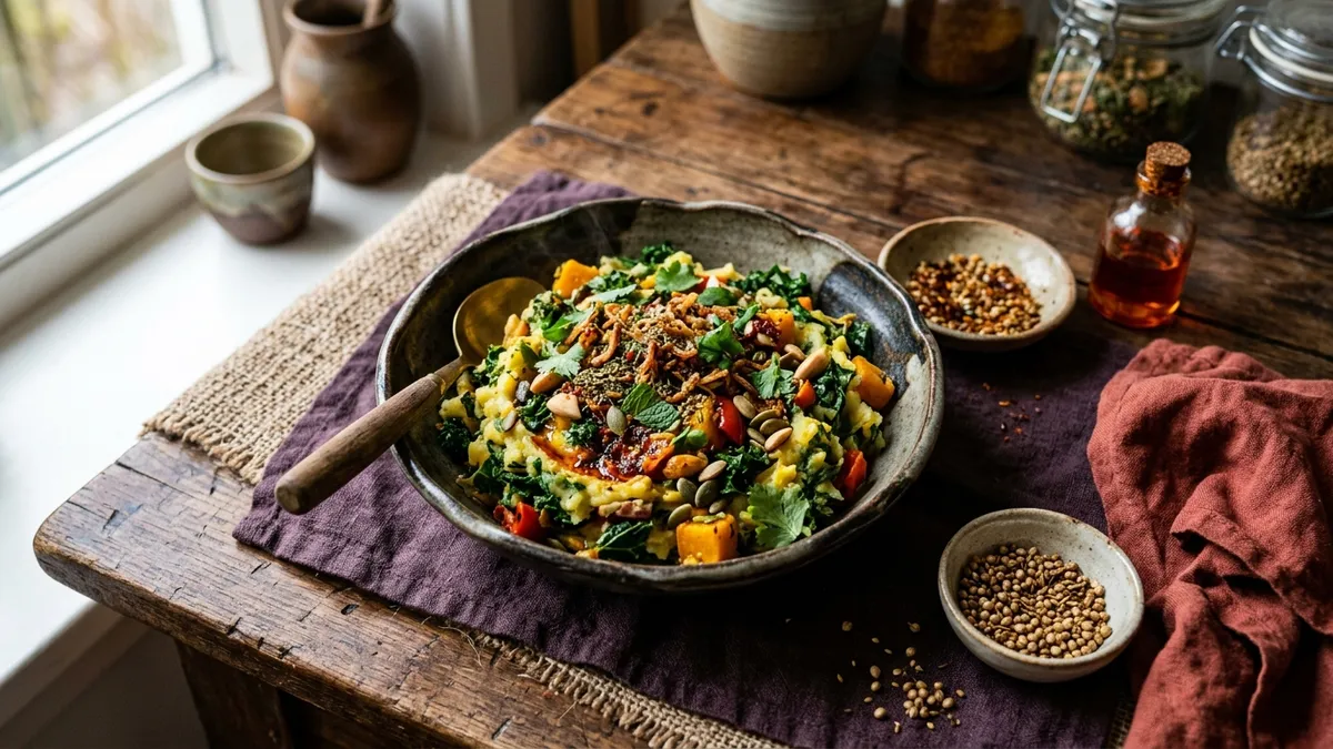 Kruidige Fusion Boerenkoolstamppot