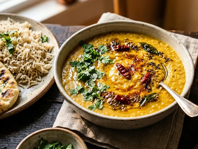 Snelle Dahl van Rode Linzen (Masoor Dal)