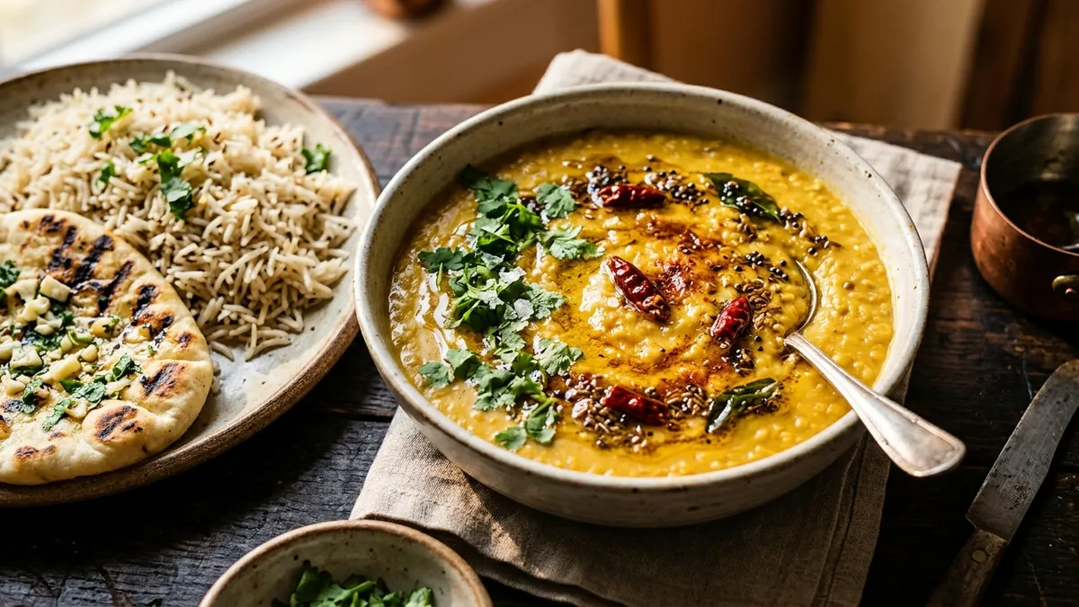 Snelle Dahl van Rode Linzen (Masoor Dal)