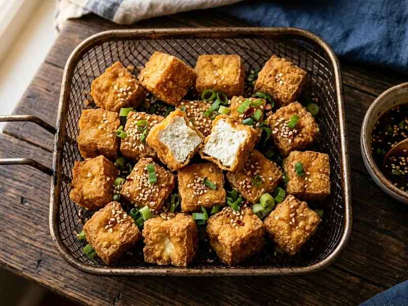 Krokante Tofu uit de Airfryer