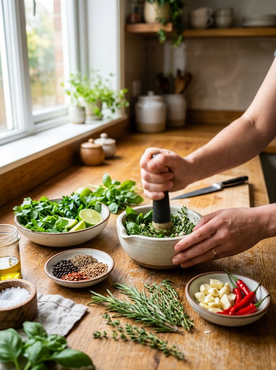 Verse ingrediënten in een Nederlandse keuken